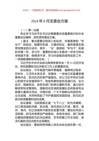 2024年8月支委会方案.docx