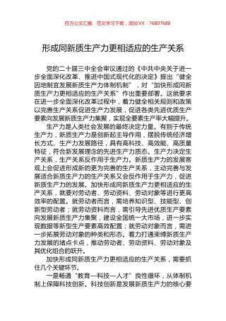 形成同新质生产力更相适应的生产关系.docx