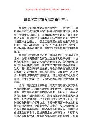 赋能民营经济发展新质生产力.docx