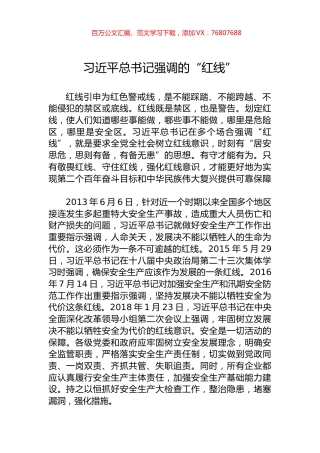 习近平总书记强调的“红线”.docx