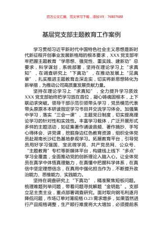 基层党支部主题教育工作案例.docx