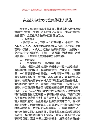 实施扶持壮大村级集体经济报告.docx