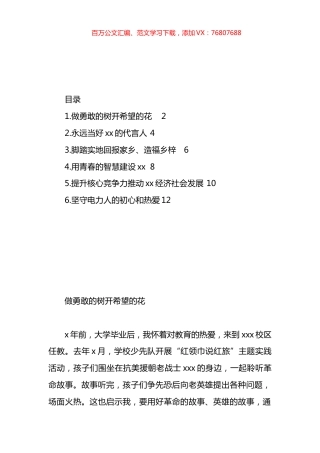 青年代表在全市优秀青年代表座谈会上的发言材料汇编.docx