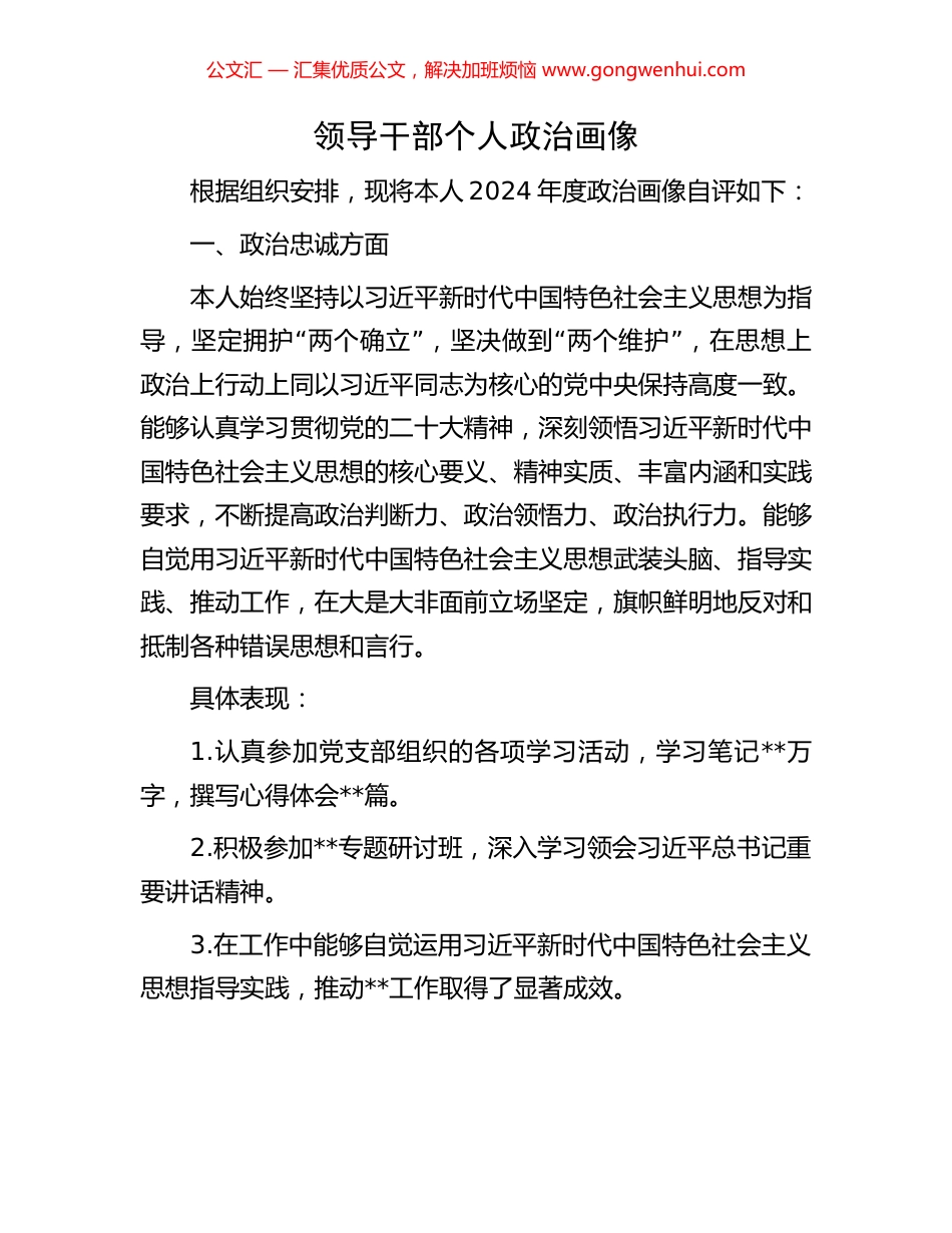 领导干部个人政治画像_第1页