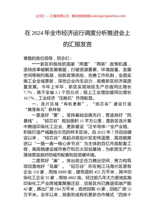 在2024年全市经济运行调度分析推进会上的汇报发言 (2)