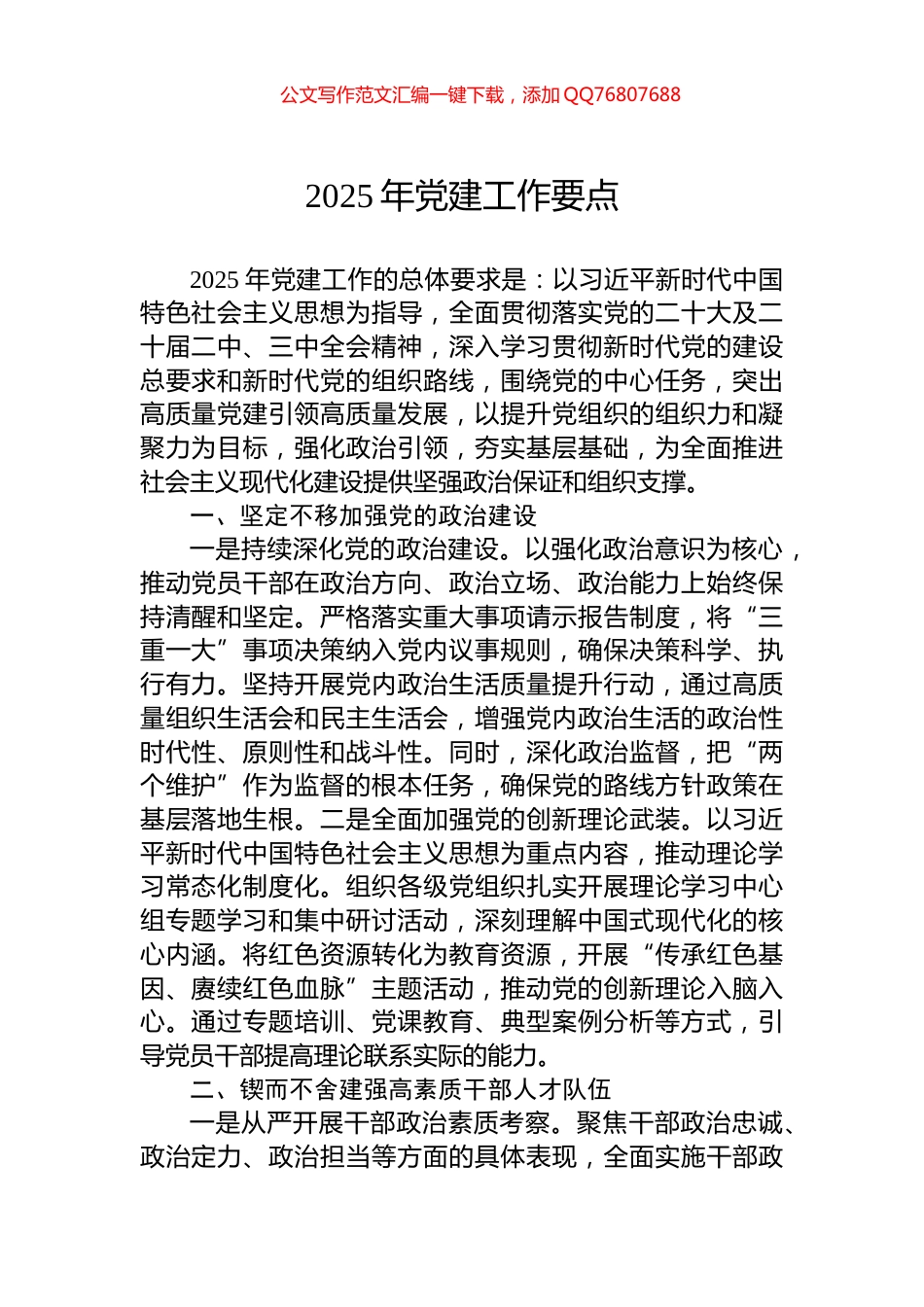 2025年党建工作要点_第1页