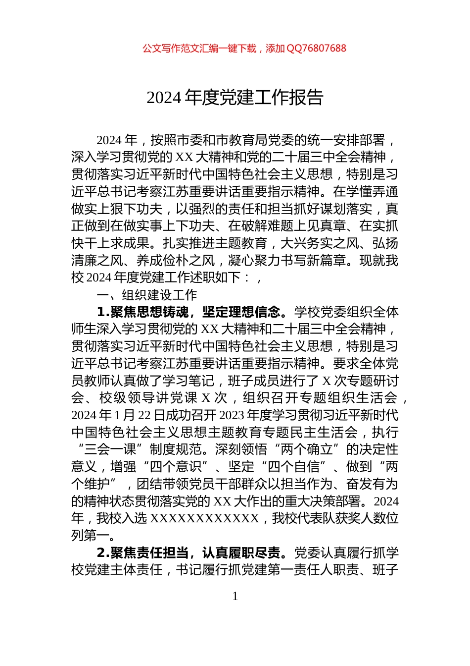 2024年度党建工作报告_第1页