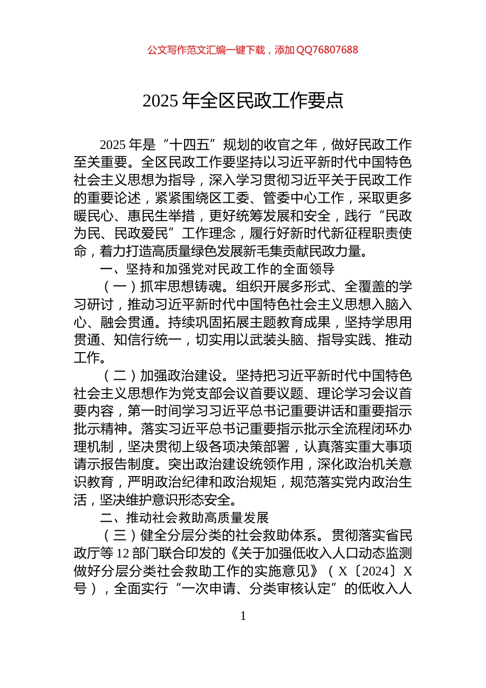 2025年全区民政工作要点_第1页